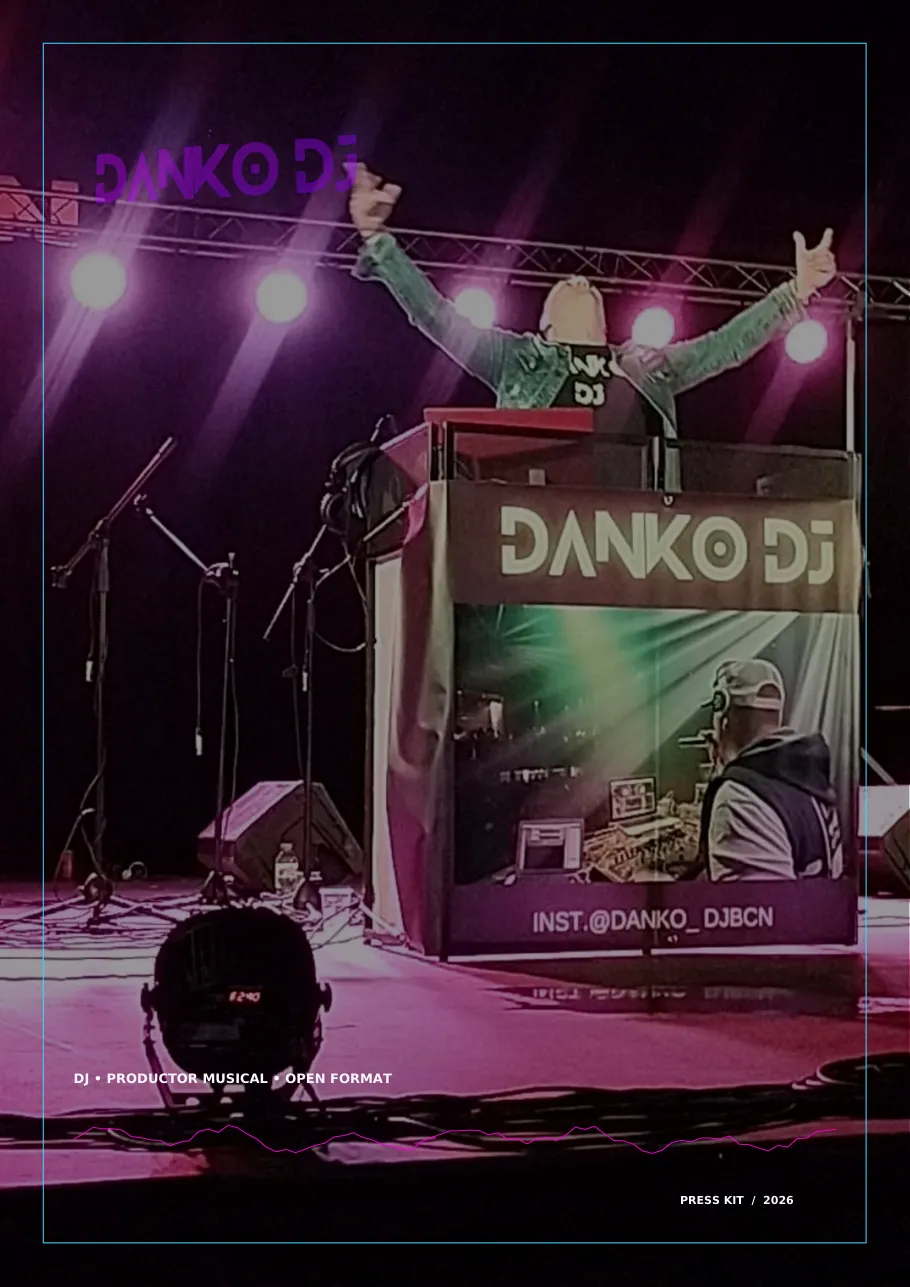 Portada del Press Kit 2026 de DANKO DJ